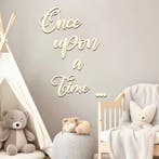 Houten wand tekst decoratie One Upon a Time ..., Verzenden, Nieuw, Wanddecoratie