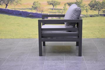 Fabri lounge tuinstoel aluminium antraciet, Tuin en Terras, Tuinstoelen, Ophalen of Verzenden, Nieuw, Aluminium