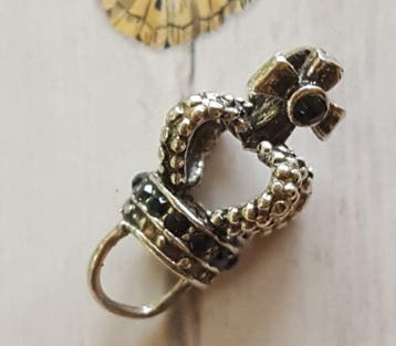 Charms Hanger Kroon (1-3 bedels) 925 Sterling Zilveren Be..., Ophalen of Verzenden, Nieuw, Bedel