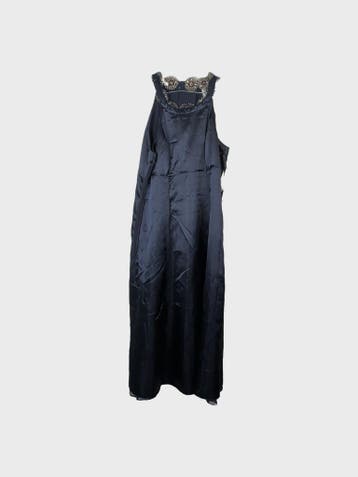 Monsoon Occasion Dress Dames maat XL Marineblauw Vintage, Blauw, Maat 46/48 (XL) of groter, Ophalen of Verzenden, Zo goed als nieuw