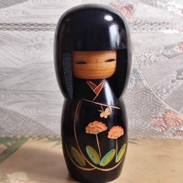 Japan - Beeld, Humanoid Kokeshi - 13.5 cm - Hout
