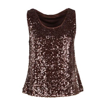 Pennyblack • pailletten top Semisse • 36 (IT42), Kleding | Dames, Tops, Bruin, Verzenden, Nieuw, Pennyblack