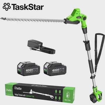 TaskStar Snoerloze Heggenschaar op Steel - 50cm Dubbelzijdig, Tuin en Terras, Verzenden, Nieuw
