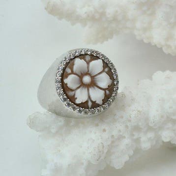 Zilver - Ring - Handgegraveerde camee