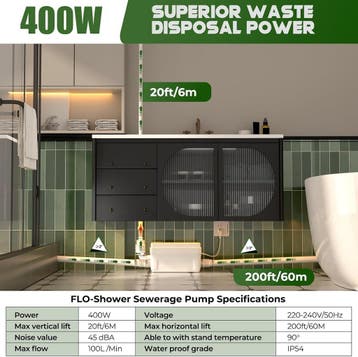 Afvalwaterpomp 400W | 6m Verticaal | Tweedekansje OP=OP, Doe-het-zelf en Verbouw, Ophalen of Verzenden, Zo goed als nieuw, Steen