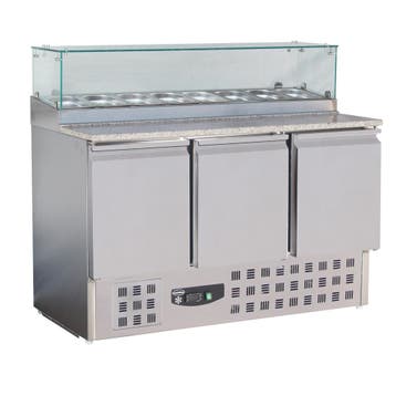 Combisteel Pizzawerkbank 444L Met 3 Deuren (1/1 GN) | Boven, Ophalen of Verzenden, Nieuw