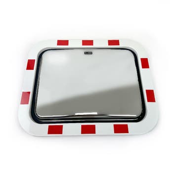 Verkeersspiegel RVS met reflectoren - Rood - wit, Verzenden