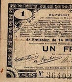 1 Franc France Komitat 59 – Nord-pas-de-calais – Garanti, Postzegels en Munten, Munten | Nederland, Verzenden