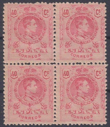 Spanje 1909/1922 - Alfonso XIII. Medaillon-type. 40, Postzegels en Munten, Gestempeld