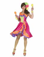 Caribisch Carnaval Kleuren Jurkje Vrouw, Ophalen of Verzenden, Nieuw