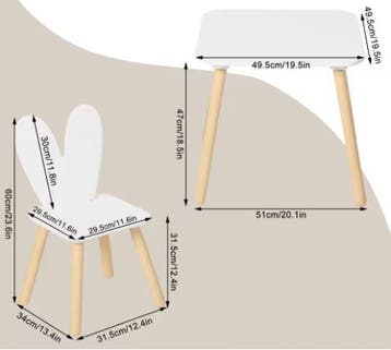 Kinder Speeltafel met 2 Stoelen Hout voor Leren en Spelen, Verzenden, Nieuw