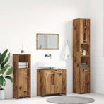 vidaXL 4-delige Badkamermeubelset bewerkt hout oud, Huis en Inrichting, Badkamer | Badkamermeubels, Verzenden, Nieuw, Overige typen