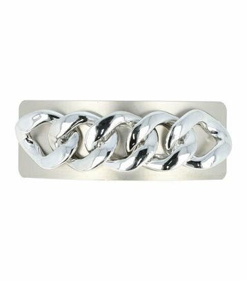 Haarspeld Patentspeld 9cm - Recht – Ketting Vorm – Zilver, Nieuw