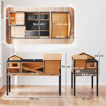 TRUUSK Schildpaddenverblijf en Kleindierverblijf - 2 Kamers, Verzenden, Nieuw