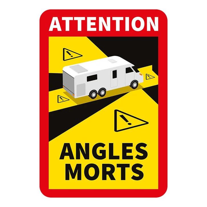 Magneetsticker  Att Angles Morts Frankrijk Camper, Auto-onderdelen, Vrachtwagen-onderdelen, Ophalen of Verzenden