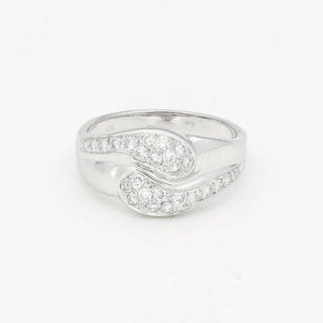 Ring - 18 karaat Witgoud Diamant (Natuurlijk), Nieuw