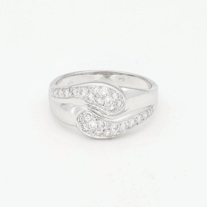 Ring - 18 karaat Witgoud Diamant (Natuurlijk), Sieraden, Tassen en Uiterlijk, Ringen