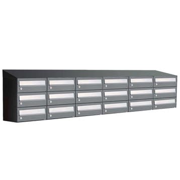 Brievenbusunit Hive set wand 6-breed, 3-hoog - antraciet, Verzenden, Nieuw