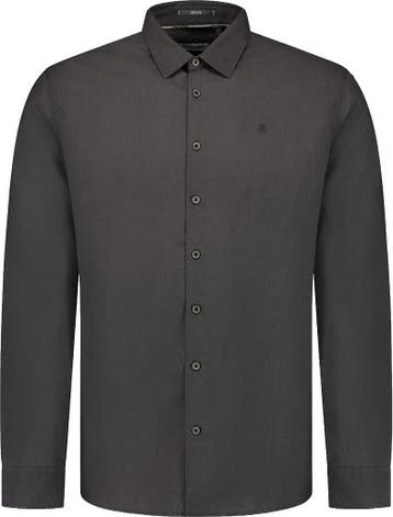No Excess Overhemd Linnen Blend Dark Steel maat XXL Heren, Kleding | Heren, Overhemden, Verzenden, Nieuw, Grijs, No Excess
