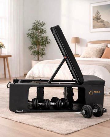Verstelbare Trainingsbank met Opbergruimte – HomeSport, Sport en Fitness, Fitnessmaterialen, Verzenden, Nieuw, Benen, Dumbbell
