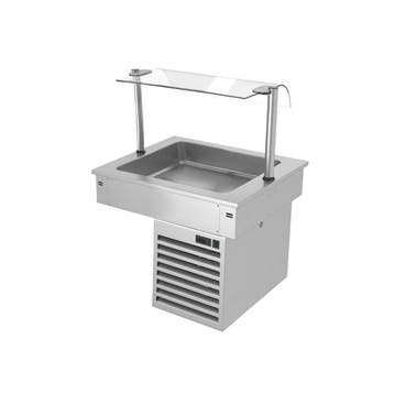 GGM Gastro | Drop-in koelbak - 800mm - +2 tot +8°C - 2x GN |, Verzenden, Nieuw in verpakking, Koelen en Vriezen