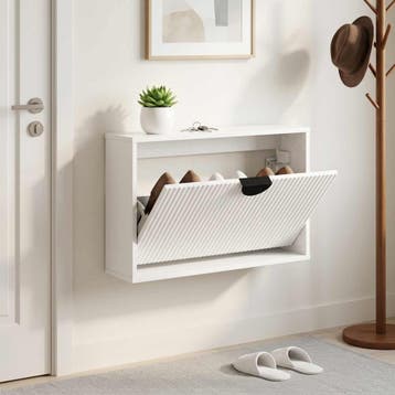 vidaXL Schoenenkast VENRAY 70 x 17 x 43 cm Bewerkt hout, Verzenden, Nieuw