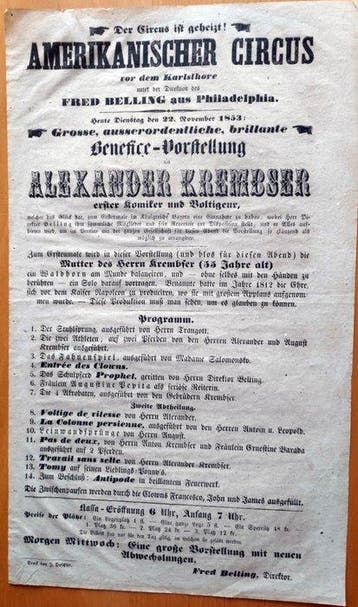 Amerikanischer Circus - 1853, Antiek en Kunst
