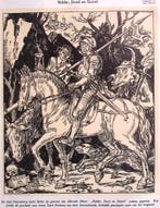 Parodie van de Ridder, Dood en Duivel op spotprent (Lithos), Verzenden