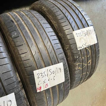 4 x Continental SportContact 5 235-50-19 Zomerbanden 5,5mm, 19 inch, Gebruikt, Ophalen of Verzenden, 235 mm