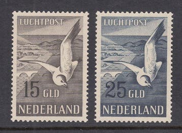 Nederland 1951 - Luchtpost Zeemeeuwen - NVPH LP12/LP13, Gestempeld