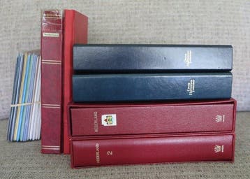 Nederland - Partij in 6 albums/stockboeken met o.a, Gestempeld