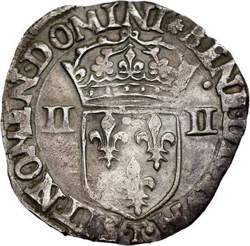 Frankrijk. Karel X de Bourbon (1589-1590). 1/4 Écu 1591-T,