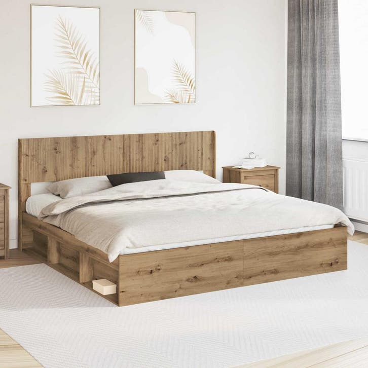 vidaXL Hoofdbord Artisanaal eiken PB, Huis en Inrichting, Slaapkamer | Bedden, Bruin, Nieuw, Hout, Verzenden
