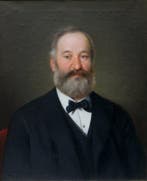 Eduard Swoboda (1814-1902) - Male portait, Antiek en Kunst