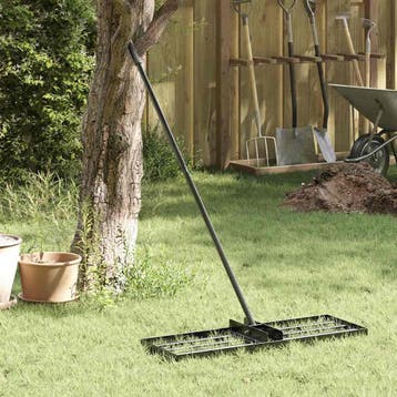 vidaXL Tuin Egalisatie Hark Zwart 75 x 25 x 6 cm, Tuin en Terras, Verzenden, Nieuw