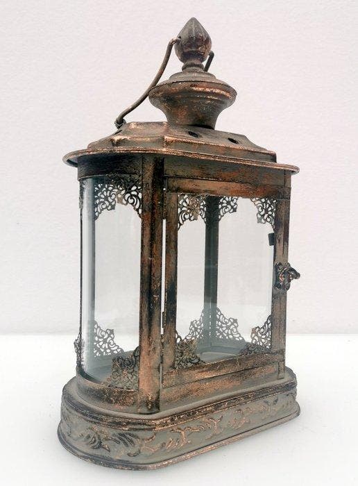 Lantaarn - Glas, Metaal, Antiek en Kunst, Kunst | Designobjecten
