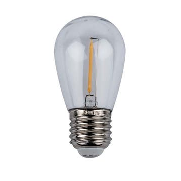 S14 E27 dimbare kuntstof led-lamp voor prikkabel 2W - 2200K, Tuin en Terras, Buitenverlichting, Kunststof, Minder dan 50 watt