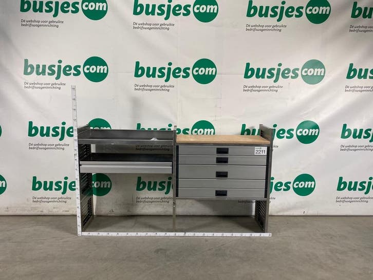 Aluca aluminium bedrijfswageninrichting gebruikt (nr 2211), Auto diversen, Overige Auto diversen, Ophalen of Verzenden