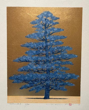 Tree scene 164 B - Hajime Namiki  (b 1947) - Japan