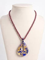 24 karaat - Murano-glas, Geel goud - Ketting met hanger -