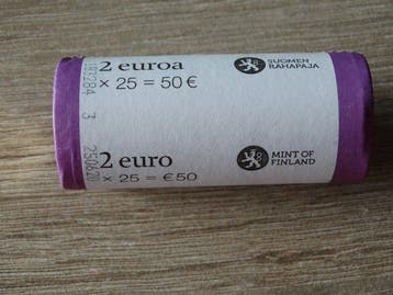 Finland. 2 Euro 2020 Turku (25 stuks) in zichtrol (Zonder