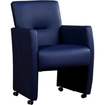 Set van 8 Leren eetkamerstoelen Pleasure - Toledo Kobalt, Huis en Inrichting, Stoelen, Ophalen of Verzenden, Nieuw, Leer