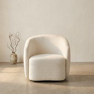 Draaibare Fauteuil Yara Off White, Ophalen of Verzenden, Nieuw