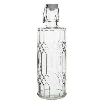 Olympia geo glazen waterfles met stop | 1L | (6 stuks), Verzenden