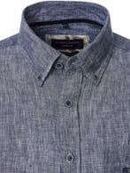 Linnen Casa Moda Blauw Overhemd Button Down Boord, Verzenden, Nieuw, Blauw