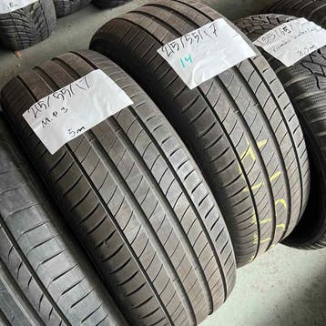 2 x Michelin Primacy 3 215-55-17 Zomerbanden 5mm, 17 inch, Ophalen of Verzenden, Band(en), Personenwagen