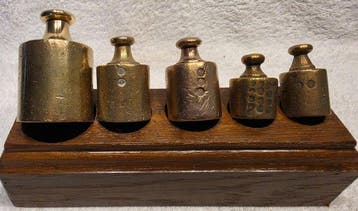 Premium collectie antieke knopgewichten – geijkt – 19e–20e