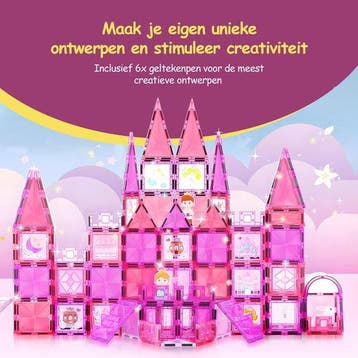 Magnetic Tiles - Speelgoed - Magnetische Tegels - Prinsessen, Verzenden, Zo goed als nieuw