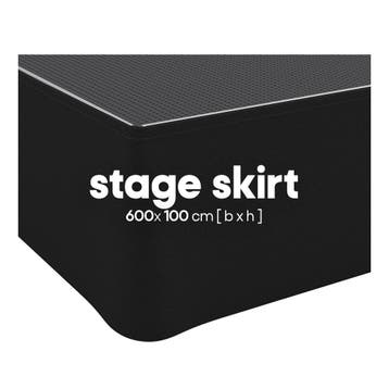 FORTEX Podiumrok strak 6m (b) x 100cm (h) StageMolton 320, Verzenden, Nieuw