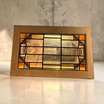 Art Deco Glas-in-loodraam - Atelier de Vonk of Bogtman -